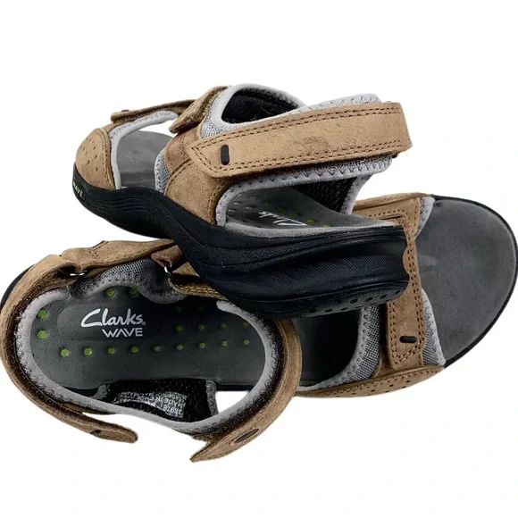 Clarks Womens Brown Suede Trail Sandals Size 9 - Picture 4 of 7